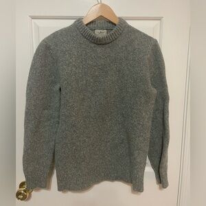 LL Bean blue 100% wool sweater medium tall